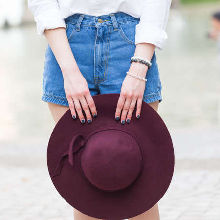 Woman with jeansの写真素材