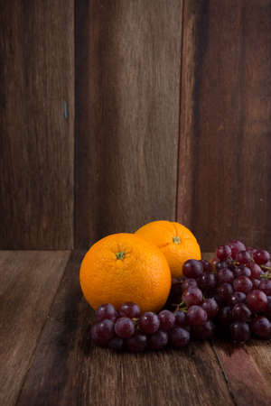 grape and orangeの写真素材