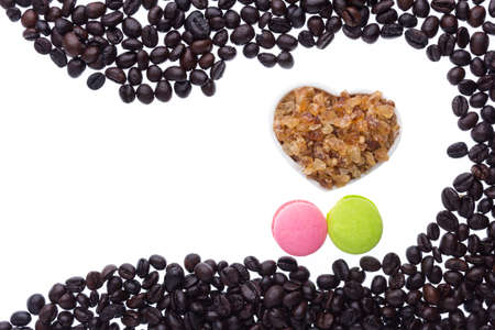 coffee beans isolated in white background