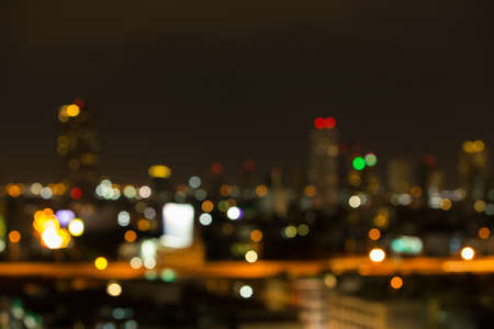 abstract bokeh in city scape backgroundの写真素材