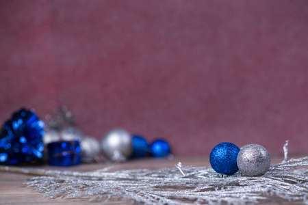 christmas ball and christmas decorationsの写真素材