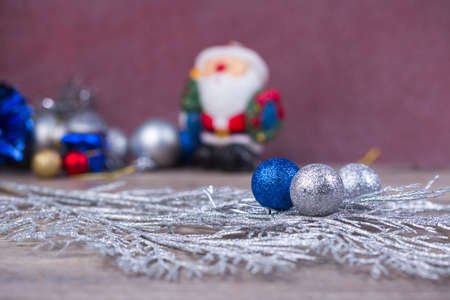 christmas ball and christmas decorationsの写真素材