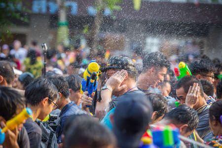 Bangkok, Thailand - April 13, 2016: Bangkok Songkran Festival Siam Square 2016, The Songkran...