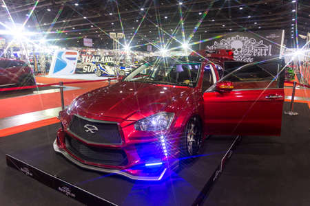 BKK. THAILAND-JUNE 23 : Status of decorate, design of racing car in Bangkok International Auto Salon 2016, 22-26 June 2016 at Bangkok, Thailand. Event of decoration & modify car of Thailand and Japan.のeditorial素材