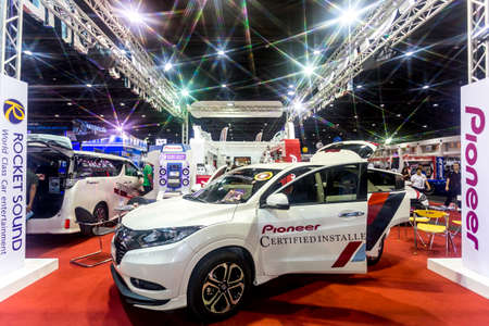 BKK. THAILAND-JUNE 23 : Status of decorate, design of racing car in Bangkok International Auto Salon 2016, 22-26 June 2016 at Bangkok, Thailand. Event of decoration & modify car of Thailand and Japan.のeditorial素材