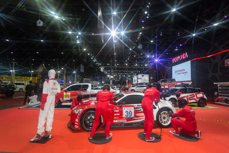 BKK. THAILAND-JUNE 23 : Status of decorate, design of racing car in Bangkok International Auto Salon 2016, 22-26 June 2016 at Bangkok, Thailand. Event of decoration & modify car of Thailand and Japan.のeditorial素材