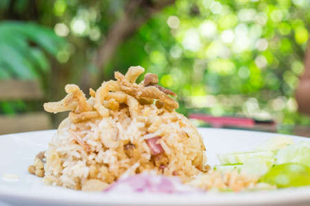 fried rice , crackling, Thai style foodの写真素材