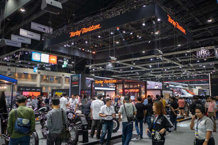 Bangkok, Thailand - November 30, 2018 :  HARLEY DAVIDSON Motocycle and TRIUMPH Shop at Thailand...