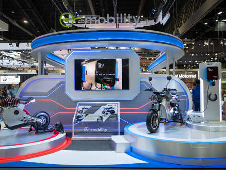 Bangkok, Thailand - November 30, 2018 :  PTT Blue Gas Energy Leader at Thailand International Motor...