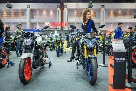 Bangkok, Thailand - November 30, 2018 :  YAMAHA Motorcycle at Thailand International Motor Expo 2018...