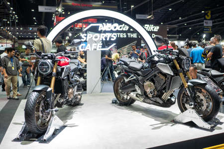 Bangkok, Thailand - November 30, 2018 :  Motorcycle and accessory at Thailand International Motor Expo 2018 (MOTOR EXPO 2018) on Nov 30,2018 in Bangkok, Thailand.のeditorial素材
