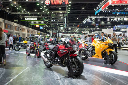 Bangkok, Thailand - November 30, 2018 :  Motorcycle and accessory at Thailand International Motor Expo 2018 (MOTOR EXPO 2018) on Nov 30,2018 in Bangkok, Thailand.のeditorial素材