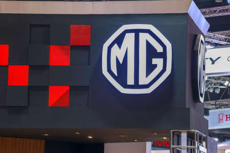 BANGKOK, THAILAND - Mar 26,2019 : New MG logo car at The 40th Thailand International Motor Show at...