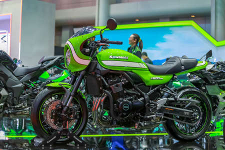 BANGKOK, THAILAND - Mar 26, 2019 : Kawasaki Motorcycle present at The 40th Thailand International Motor Show in IMPACT Muang Thong Thani Hall, Bangkok, Thailand.のeditorial素材