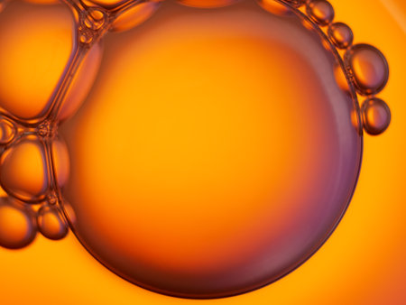 Close up soap bubble  on water color background