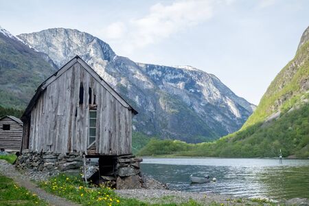 Beautiful atmosphere at the Naeroyfjord