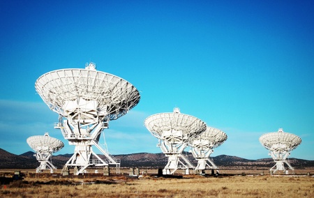 Very Large Array of Satellite Antennas in New Mexicoのeditorial素材