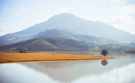 Landscape view of Dalat, Vietnam.の写真素材