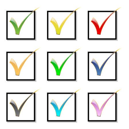 Check mark-Icon setのイラスト素材