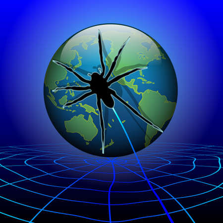 Spider web around the earth