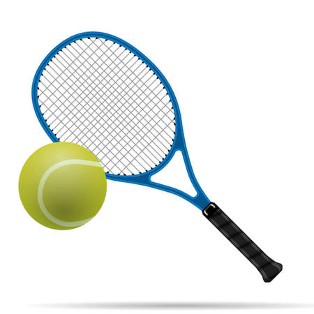 Racket and tennis ballのイラスト素材