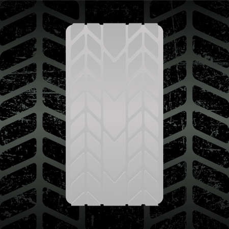 Dirty tire track wheelのイラスト素材