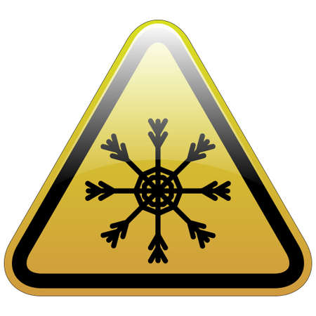 Warning sign of snowのイラスト素材