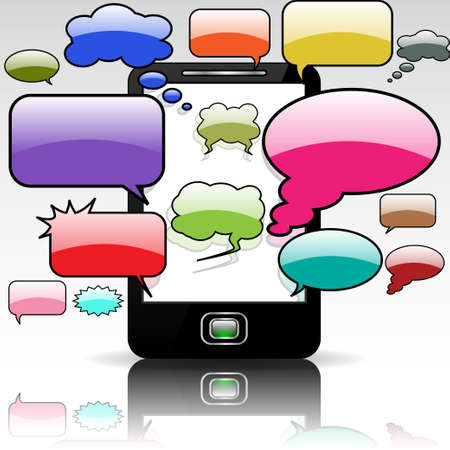 The mobile communicationのイラスト素材