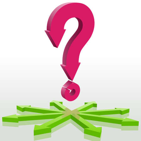 Question and arrowsのイラスト素材