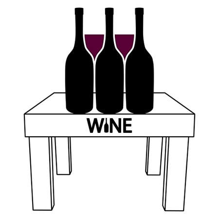 Wine on the tableのイラスト素材