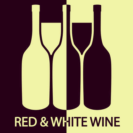 Red and white wineのイラスト素材