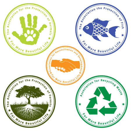 Set of icons for a more beautiful lifeのイラスト素材