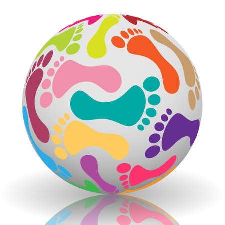 Footprint on the ballのイラスト素材