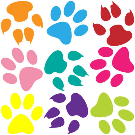 Paw Prints Backgroundのイラスト素材