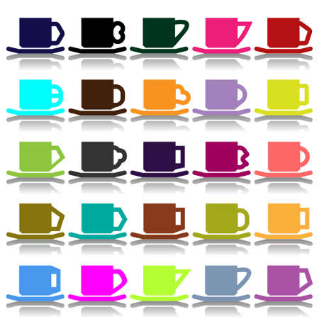 Coffee cupsのイラスト素材