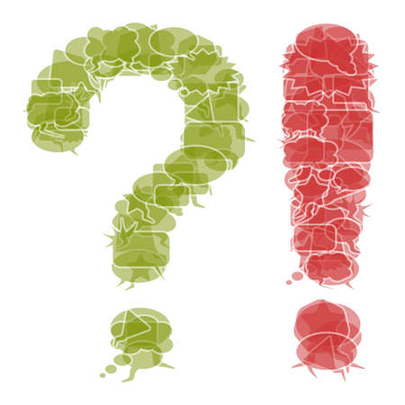 Question and exclamation markのイラスト素材