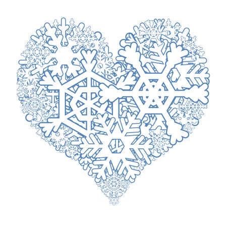 Snowy heartのイラスト素材