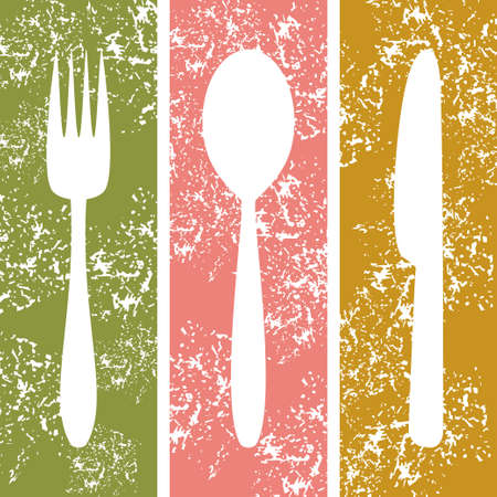 Cutlery backgroundのイラスト素材