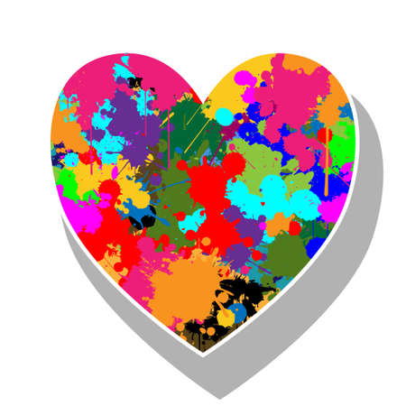 Colorful heartのイラスト素材