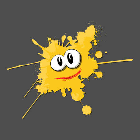 Yellow ink cartoonのイラスト素材