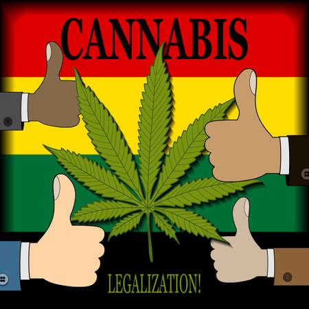 Supporting the legalization of cannabisのイラスト素材