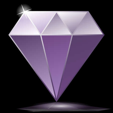 Purple diamond as jewelryのイラスト素材
