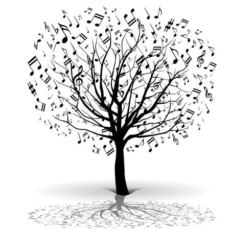 Musical treeのイラスト素材