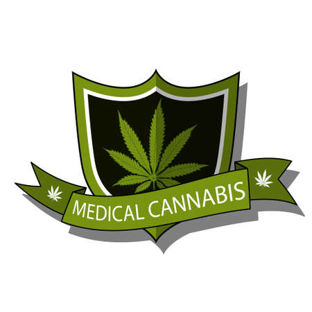 Medical Cannabis-emblemのイラスト素材