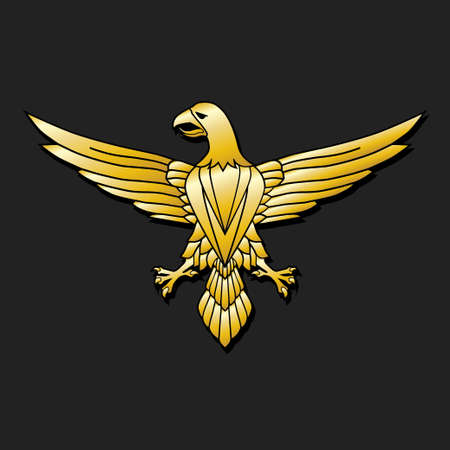 Golden Eagle - emblemのイラスト素材