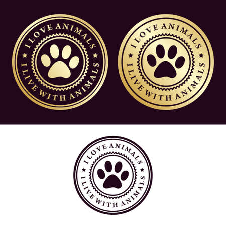 I love animalsのイラスト素材