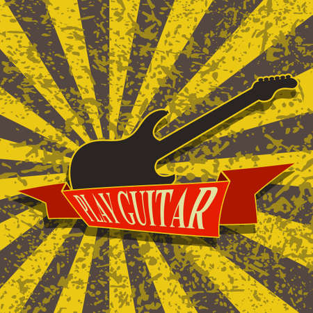 Play Guitar-Backgroundのイラスト素材