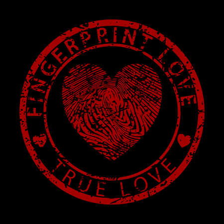 Fingerprint Love-True Loveのイラスト素材