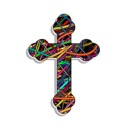 Colorful Orthodox Crossのイラスト素材