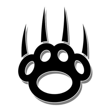 Paw Print-Claws vector illustration.のイラスト素材
